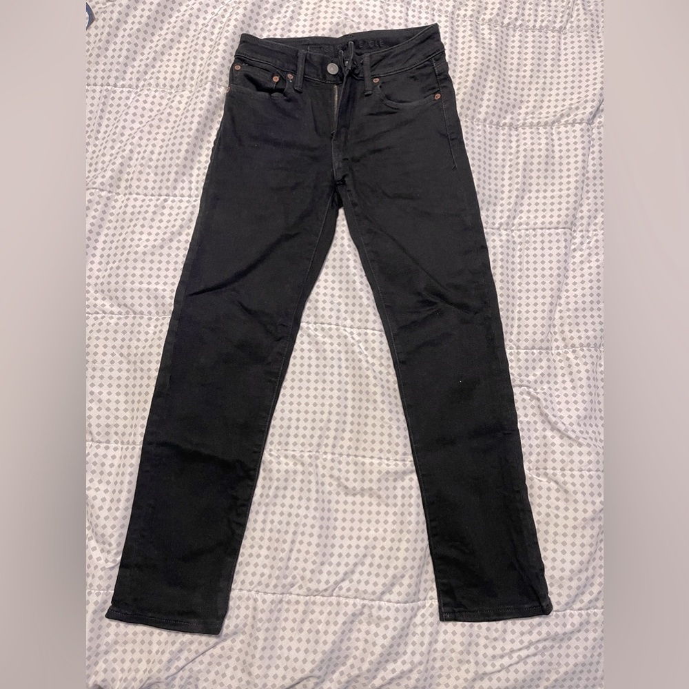 American Eagle Outfitters Men’s Black Airflex Jeans 26x28 Slim Straight